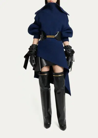 Givenchy Leather Draped Mini Skirt | Thumbnail 2 Givenchy Leather Draped Mini Skirt | Thumbnail 2