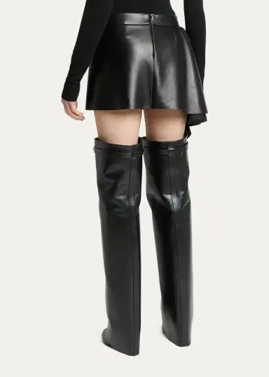 Givenchy Leather Draped Mini Skirt | Thumbnail 3 Givenchy Leather Draped Mini Skirt | Thumbnail 3