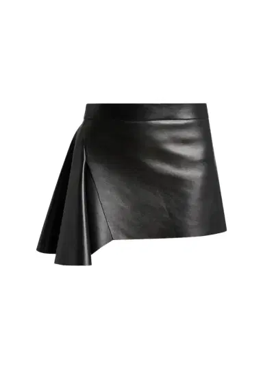 Givenchy Leather Draped Mini Skirt | Thumbnail 1 Givenchy Leather Draped Mini Skirt | Thumbnail 1