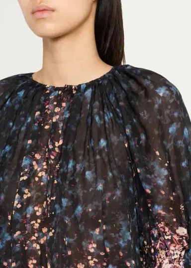 Ulla Johnson Elise Short-Sleeve Silk Blouse | Thumbnail 5 Ulla Johnson Elise Short-Sleeve Silk Blouse | Thumbnail 5