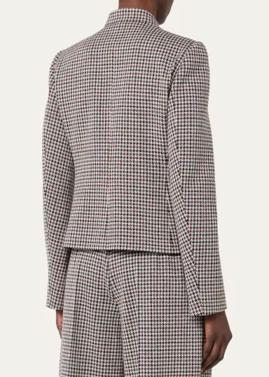 Max Mara Houndstooth Wool Single-Breasted Jacket | Thumbnail 3 Max Mara Houndstooth Wool Single-Breasted Jacket | Thumbnail 3