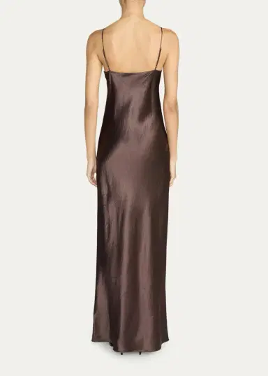 Frame The Textured Satin Maxi Dress | Thumbnail 3 Frame The Textured Satin Maxi Dress | Thumbnail 3