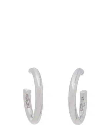 SIDNEY GARBER 18K White Gold Mallory Hoop Earrings, Medium | Thumbnail 2 SIDNEY GARBER 18K White Gold Mallory Hoop Earrings, Medium | Thumbnail 2