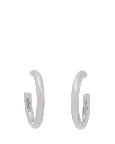 SIDNEY GARBER 18K White Gold Mallory Hoop Earrings, Medium | Thumbnail 1 SIDNEY GARBER 18K White Gold Mallory Hoop Earrings, Medium | Thumbnail 1
