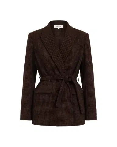 Diane von Furstenberg Annika Houndstooth Knit Wrap Jacket | Thumbnail 1 Diane von Furstenberg Annika Houndstooth Knit Wrap Jacket | Thumbnail 1