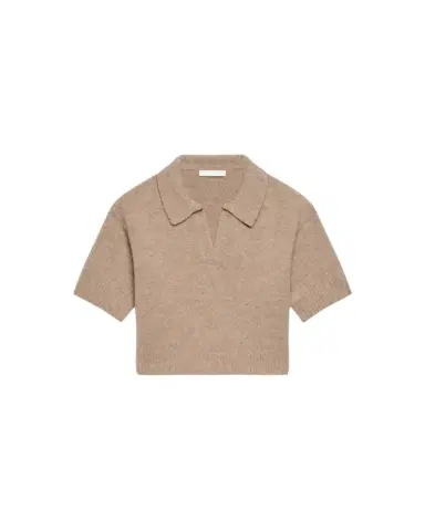 Helmut Lang Cropped Wool Polo | Thumbnail 1 Helmut Lang Cropped Wool Polo | Thumbnail 1