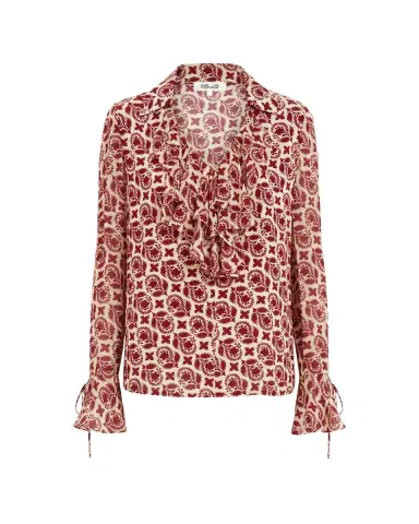 Diane von Furstenberg Lisette Floral Ruffle New Crepe Blouse | Thumbnail 2 Diane von Furstenberg Lisette Floral Ruffle New Crepe Blouse | Thumbnail 2