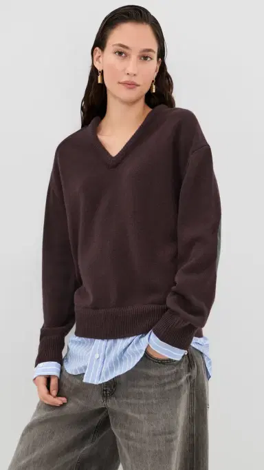 Acne Studios V Neck Pullover Wool Sweater | Thumbnail 2 Acne Studios V Neck Pullover Wool Sweater | Thumbnail 2