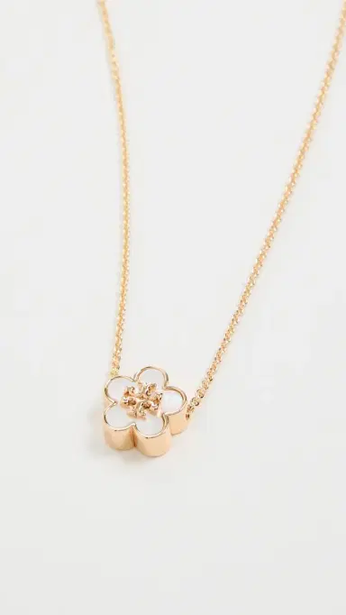 Tory Burch Forget Me Not Mother of Pearl Pendant Necklace | Thumbnail 2 Tory Burch Forget Me Not Mother of Pearl Pendant Necklace | Thumbnail 2