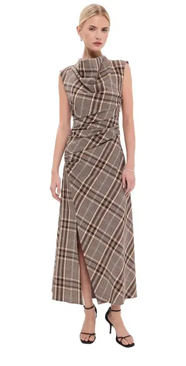 Simkhai Burke Draped Midi Dress | Thumbnail 1 Simkhai Burke Draped Midi Dress | Thumbnail 1