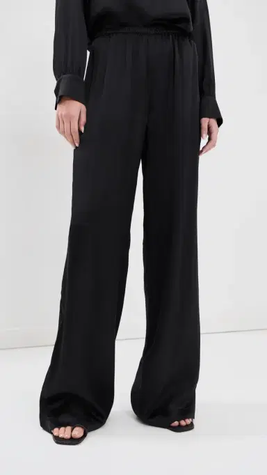 Sablyn Lexi Low Relaxed Silk Pull On Pants | Thumbnail 2 Sablyn Lexi Low Relaxed Silk Pull On Pants | Thumbnail 2