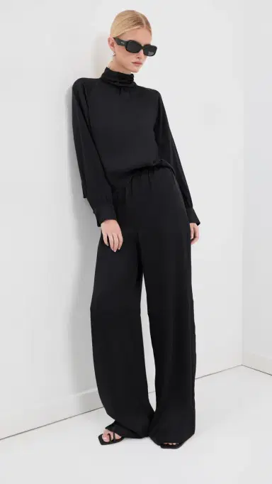 Sablyn Lexi Low Relaxed Silk Pull On Pants | Thumbnail 5 Sablyn Lexi Low Relaxed Silk Pull On Pants | Thumbnail 5