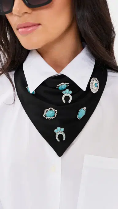 Lele Sadoughi Bonnie Brooch Scarf Necklace | Thumbnail 3 Lele Sadoughi Bonnie Brooch Scarf Necklace | Thumbnail 3