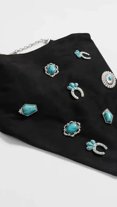 Lele Sadoughi Bonnie Brooch Scarf Necklace | Thumbnail 4 Lele Sadoughi Bonnie Brooch Scarf Necklace | Thumbnail 4