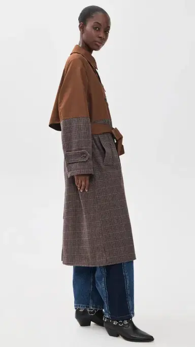 Essentiel Antwerp Kagu Patchwork Trench Coat | Thumbnail 5 Essentiel Antwerp Kagu Patchwork Trench Coat | Thumbnail 5