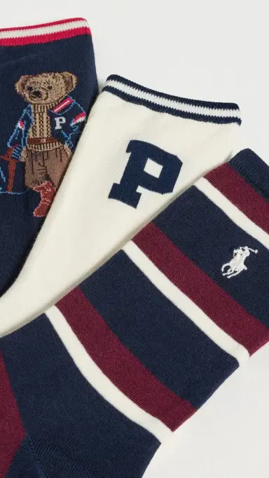 Polo Ralph Lauren Fall Bear Socks 3-Pack | Thumbnail 3 Polo Ralph Lauren Fall Bear Socks 3-Pack | Thumbnail 3