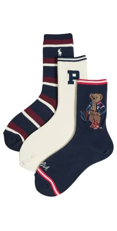Polo Ralph Lauren Fall Bear Socks 3-Pack | Thumbnail 1 Polo Ralph Lauren Fall Bear Socks 3-Pack | Thumbnail 1