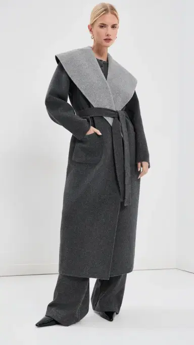 Simkhai Allura Reversible Belted Double-Faced Wool Coat | Thumbnail 2 Simkhai Allura Reversible Belted Double-Faced Wool Coat | Thumbnail 2