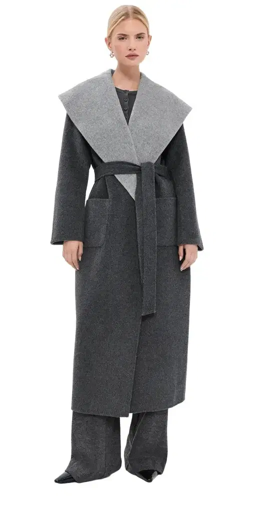 Allura Reversible Belted Double-Faced Wool Coat Allura Reversible Belted Double-Faced Wool Coat