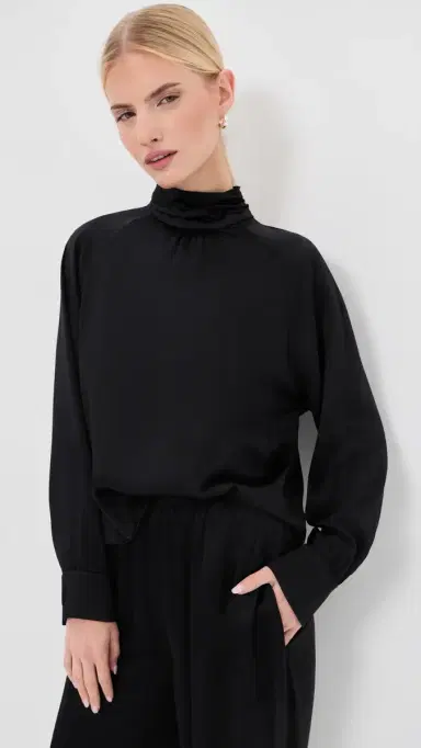 Sablyn Nadine Slouchy Turtleneck Silk Blouse | Thumbnail 2 Sablyn Nadine Slouchy Turtleneck Silk Blouse | Thumbnail 2