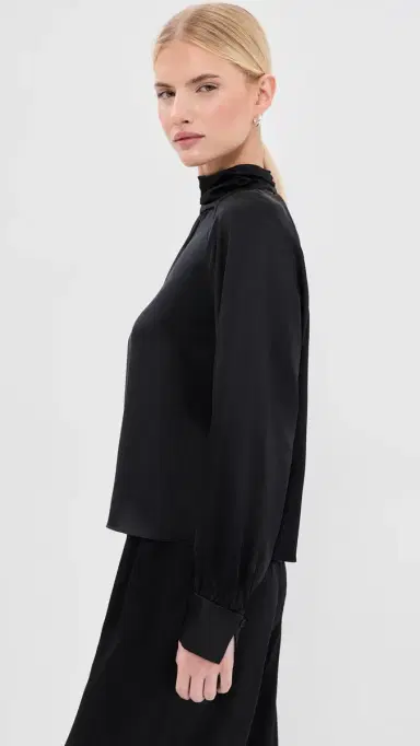 Sablyn Nadine Slouchy Turtleneck Silk Blouse | Thumbnail 4 Sablyn Nadine Slouchy Turtleneck Silk Blouse | Thumbnail 4