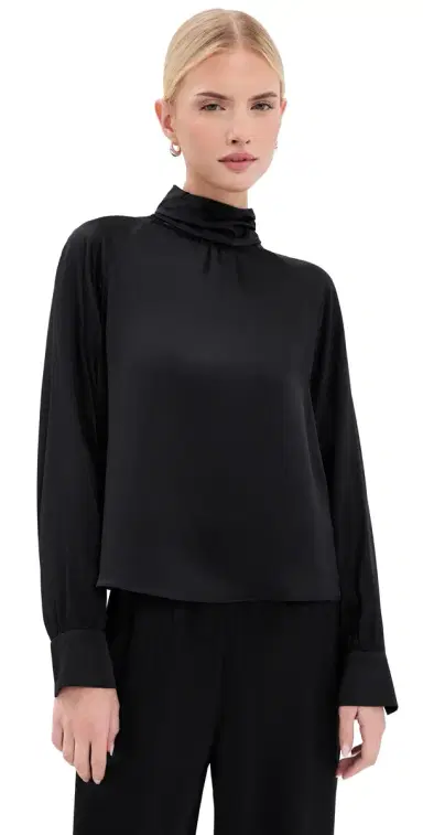 Sablyn Nadine Slouchy Turtleneck Silk Blouse | Thumbnail 1 Sablyn Nadine Slouchy Turtleneck Silk Blouse | Thumbnail 1