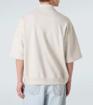 Bottega Veneta Zip-up cotton jersey polo shirt | Thumbnail 4 Bottega Veneta Zip-up cotton jersey polo shirt | Thumbnail 4