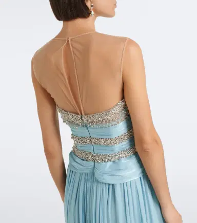 Costarellos Branka embellished georgette gown | Thumbnail 3 Costarellos Branka embellished georgette gown | Thumbnail 3
