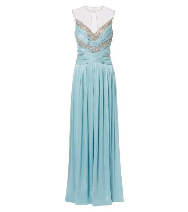 Branka embellished georgette gown Branka embellished georgette gown