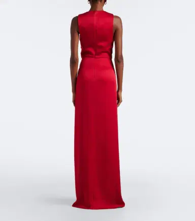 Elie Saab Draped halterneck satin gown | Thumbnail 2 Elie Saab Draped halterneck satin gown | Thumbnail 2