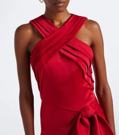 Elie Saab Draped halterneck satin gown | Thumbnail 5 Elie Saab Draped halterneck satin gown | Thumbnail 5
