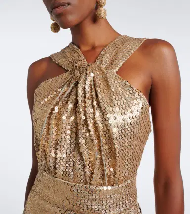 Elie Saab Draped sequined halterneck gown | Thumbnail 6 Elie Saab Draped sequined halterneck gown | Thumbnail 6