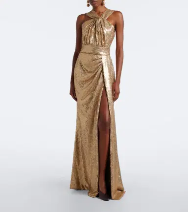 Elie Saab Draped sequined halterneck gown | Thumbnail 7 Elie Saab Draped sequined halterneck gown | Thumbnail 7