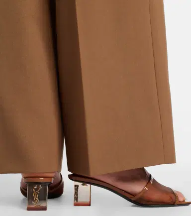 Saint Laurent Sip leather-trimmed mesh mules | Thumbnail 6 Saint Laurent Sip leather-trimmed mesh mules | Thumbnail 6