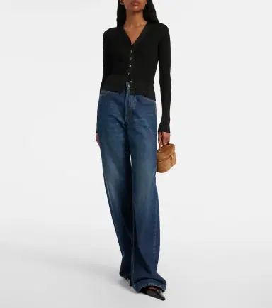 Saint Laurent Ribbed-knit wool, cashmere, silk cardigan | Thumbnail 6 Saint Laurent Ribbed-knit wool, cashmere, silk cardigan | Thumbnail 6