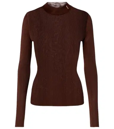 Saint Laurent Ribbed-knit silk sweater | Thumbnail 1 Saint Laurent Ribbed-knit silk sweater | Thumbnail 1