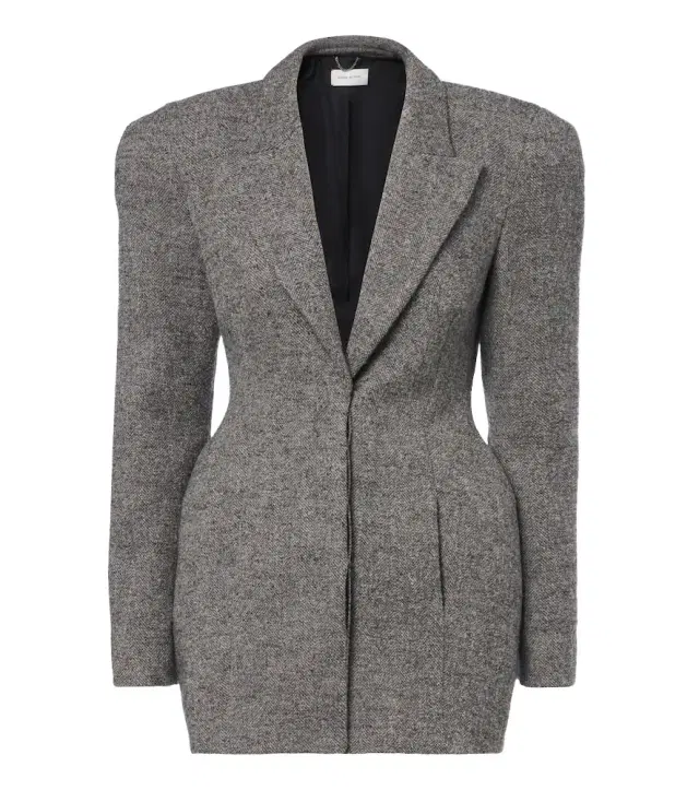 Herringbone wool-blend blazer dress Herringbone wool-blend blazer dress