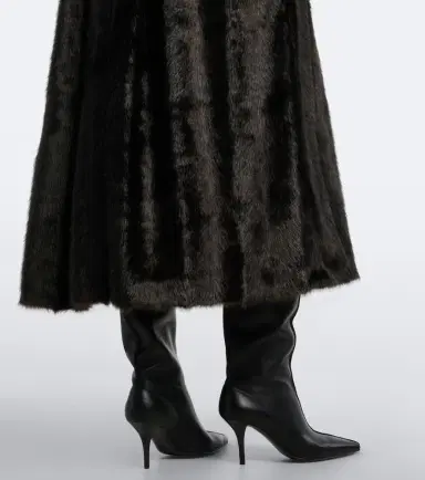 Magda Butrym Belted leather-trimmed coat | Thumbnail 5 Magda Butrym Belted leather-trimmed coat | Thumbnail 5