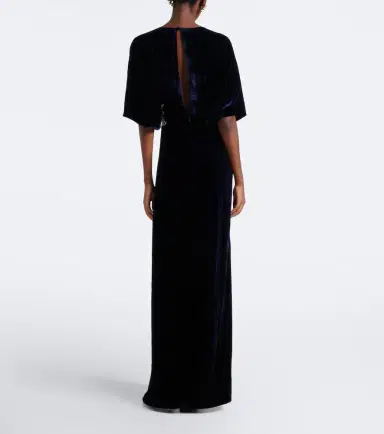 Costarellos Crystal-embellished velvet gown | Thumbnail 3 Costarellos Crystal-embellished velvet gown | Thumbnail 3