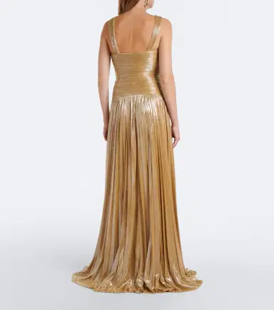Retrofête Retrofête Solace plissé halterneck gown | Thumbnail 2 Retrofête Retrofête Solace plissé halterneck gown | Thumbnail 2