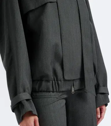 Victoria Beckham Virgin wool bomber jacket | Thumbnail 6 Victoria Beckham Virgin wool bomber jacket | Thumbnail 6