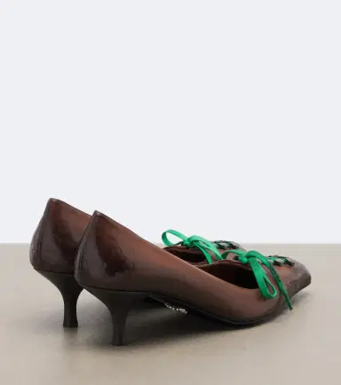Prada Leather lace-up pumps | Thumbnail 3 Prada Leather lace-up pumps | Thumbnail 3