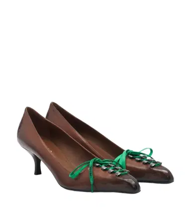 Prada Leather lace-up pumps | Thumbnail 1 Prada Leather lace-up pumps | Thumbnail 1