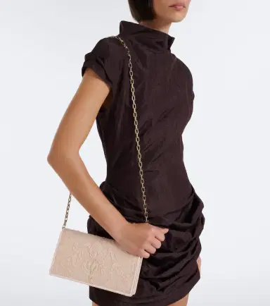 Christian Louboutin Bettina Small lace crêpe satin clutch | Thumbnail 7 Christian Louboutin Bettina Small lace crêpe satin clutch | Thumbnail 7