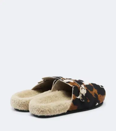 Ancient Greek Sandals Vasilitsa shearling-trimmed calf hair clogs | Thumbnail 2 Ancient Greek Sandals Vasilitsa shearling-trimmed calf hair clogs | Thumbnail 2