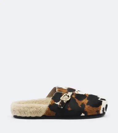 Ancient Greek Sandals Vasilitsa shearling-trimmed calf hair clogs | Thumbnail 3 Ancient Greek Sandals Vasilitsa shearling-trimmed calf hair clogs | Thumbnail 3