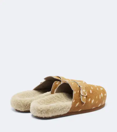 Ancient Greek Sandals Vasilitsa shearling-trimmed calf hair clogs | Thumbnail 2 Ancient Greek Sandals Vasilitsa shearling-trimmed calf hair clogs | Thumbnail 2