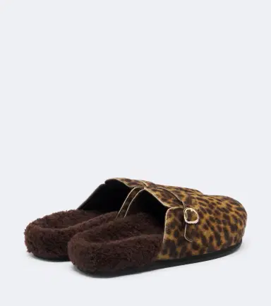 Ancient Greek Sandals Vasilitsa shearling-trimmed calf hair clogs | Thumbnail 3 Ancient Greek Sandals Vasilitsa shearling-trimmed calf hair clogs | Thumbnail 3