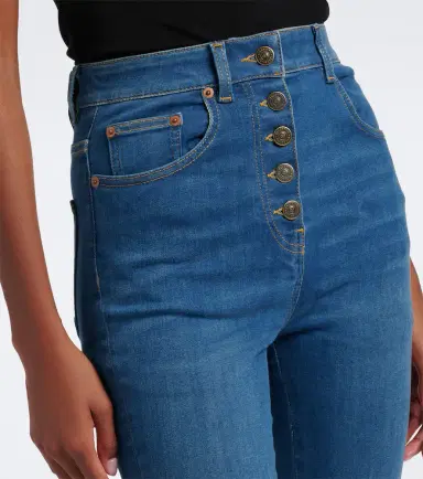 Valentino Lace-trimmed skinny jeans | Thumbnail 4 Valentino Lace-trimmed skinny jeans | Thumbnail 4