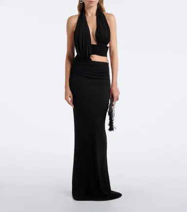 Christopher Esber Draped halterneck jersey gown | Thumbnail 4 Christopher Esber Draped halterneck jersey gown | Thumbnail 4